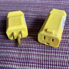 Pass & Seymour PS5969-YCC20 & PS5965-YCC20 15A 125V 3 Wire Connectors [Set]