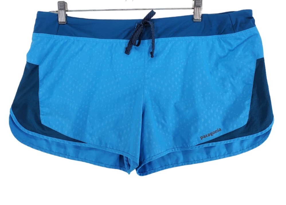 Patagonia Strider Pro Shorts Womens L Blue 2-tone