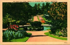 Seattle WA Volunteer Park Floral Gardens Postcard unused (19071)