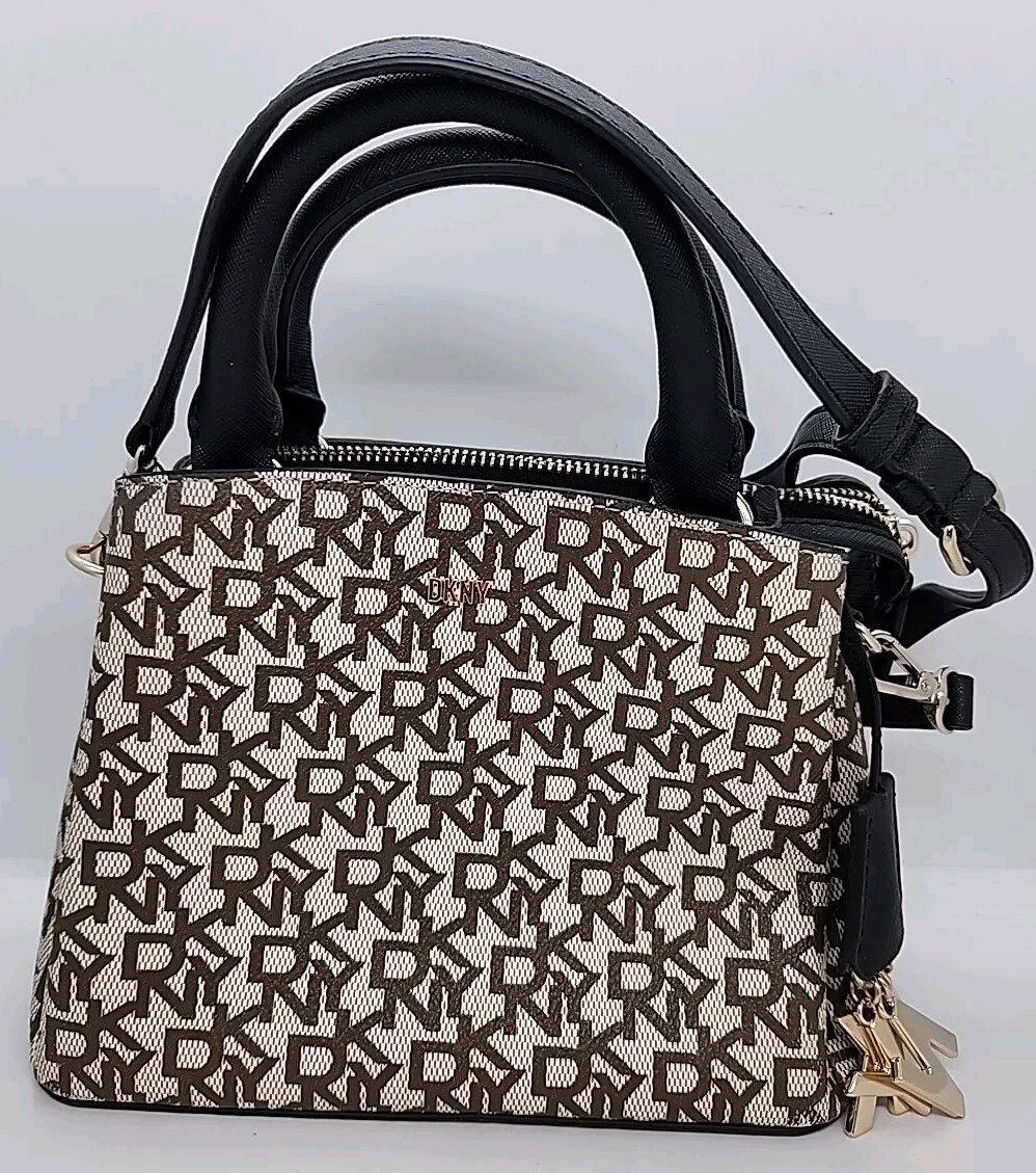 NEW DKNY Paige Medium Signature Logo Satchel Crossbody Bag x