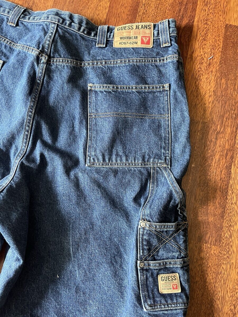 Vintage Guess Denim Jean Shorts Sz 42 90s USA Made Wide Leg Vintage Guess Denim Jean Shorts Sz 42 90s USA Made Wide Leg