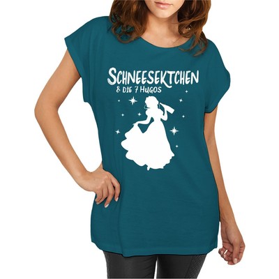 Longshirt Damen weit geschnitten SchneeSEKTchen & die 7 Hugos Mädels JGA Party 