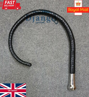 Rindsleder genarbtes Leder handgefertigt Auspeitsche 2,6 Fuß Sjambok Bullwhip