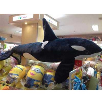 51" Giant Huge Whale Plush Toy Big Stuffed Black Shark Doll Christmas