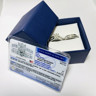ZEI Rosy Blue IGI Certified 14K White Gold 1.95ctw Diamond Sz 7.25