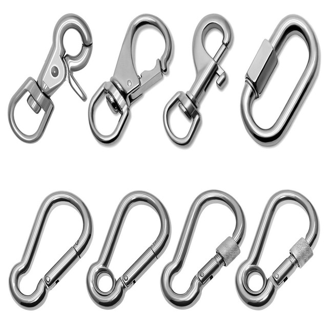 Karabinerhaken Schraubverbinder Schnapphaken Wirbelkarabiner Edelstahl V4A Karabinerhaken Schraubverbinder Schnapphaken Wirbelkarabiner Edelstahl V4A