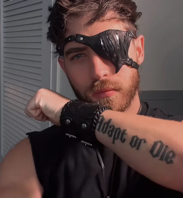 Original Design Black Leather Eye Patch from Mysterystar - Image 2 of 4