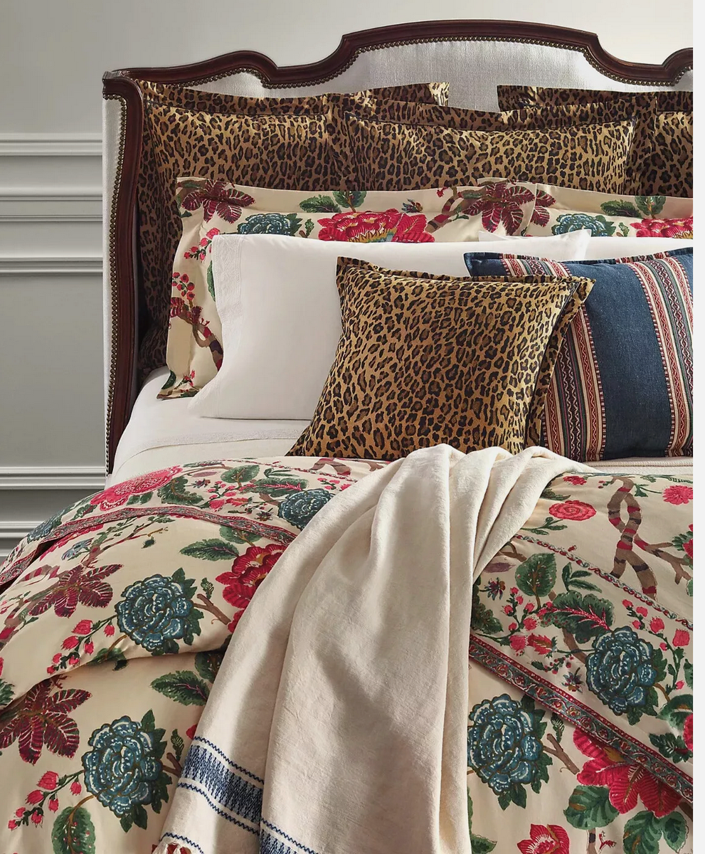 Ralph Lauren Queen Size TEAGAN Floral Artistic Cotton Comforter