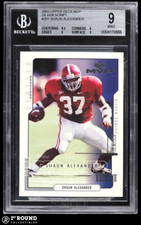 Shaun Alexander RC BGS 9: 2000 Upper Deck MVP Silver Script Rookie Card #201. rookie card picture