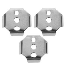 3Pcs Stainless Steel Silver Bathroom Towel Bar Mounting Hardware Replacement Kit
