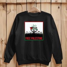 Free Palestine Sweatshirt Printed Palestine Flag Save Gaza Freedom Humanity Top