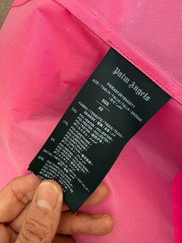 BNWT Palm Angels Fluo Pink Windbreaker Coat UK8 - Picture 10 of 11
