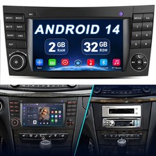 32GB Carplay Autoradio Android 14 GPS Navi F&uuml;r Mercedes Benz E-Klasse W211 W219