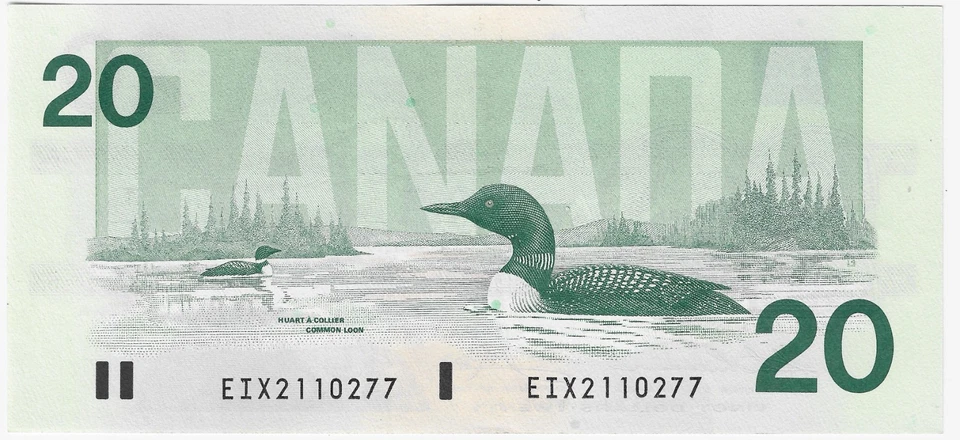 Canada $20 1991 BC-58aA-i /  P-97a QE II UNC Replacement Note EIX2110277 - Image 2 of 2
