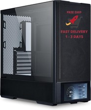 Gabinete de computadora ATX digital 207 con pantalla LCD integrada, paneles de