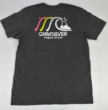 Quicksilver Triple Dipped ShortSleeve T-Shirt Dark Gray Mens Size Medium