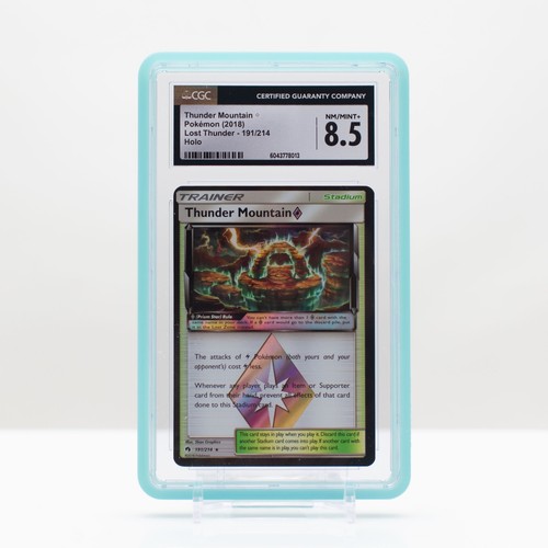 Pokemon Thunder Mountain Holo #191/214 Lost Thunder 2018 - CGC 8.5