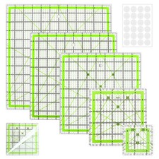 Quilting Rulers 2.5", 5", 8.5", 10",12" , 5 Square Quilting Templates with A...