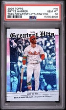 2026 Topps Bryce Harper 2025 Greatest Hits Pink Foil #GH-10 PSA 10 POP 1! 🔥🔥