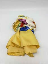 Gucci Yellow Silk Flora Botanical Scarves