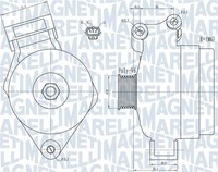 Lichtmaschine Generator Lima Magneti Marelli 063731925010 14V FüR Ford Focus 2