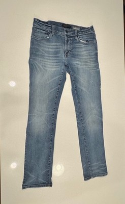 Aeropostale Slim Straight Jeans Mens 32x32 Light Wash Distressed Faded Denim