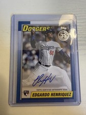 2025 Topps Update Series Edgardo Henriquez Rookie 1990 35th Retro Auto Dodgers