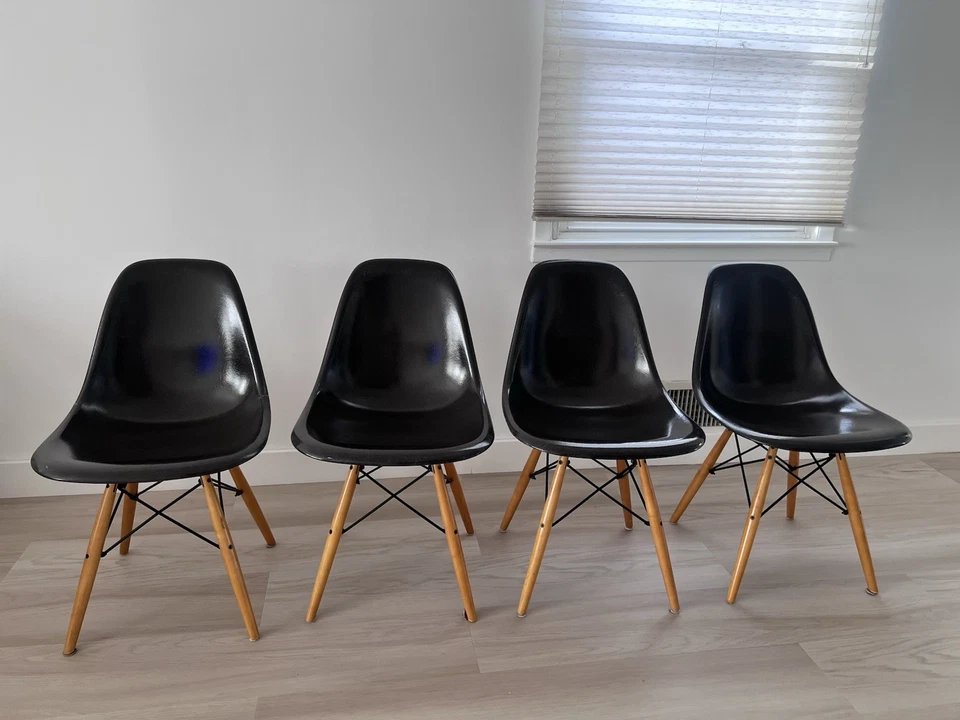 Modernica Case Study Fiberglass Chairs Set of 4 - Image 2 of 4