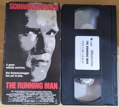 The Running Man (1987) VHS  Arnold Schwarzenegger Maria Conchita Alonso