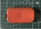 WW2 US Military Rare Early Orange Tin Carlisle Bandage