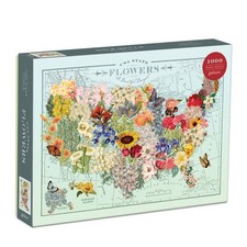 Wendy Gold Usa State Flowers 1000 Piece Puzzle by Galison, Galison, Like New ...