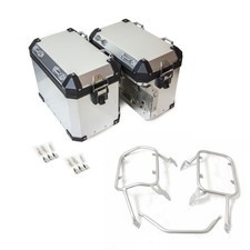 KIT VALISES LATÉRALES ALUMINIUM BMW F750GS F850GS +CADRES 48LT 41LT GRIS