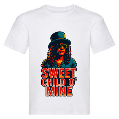 Guns N' Roses klassisch inspiriertes Kinder T-Shirt weiß Tee Jungen Mädchen Alter 3-13