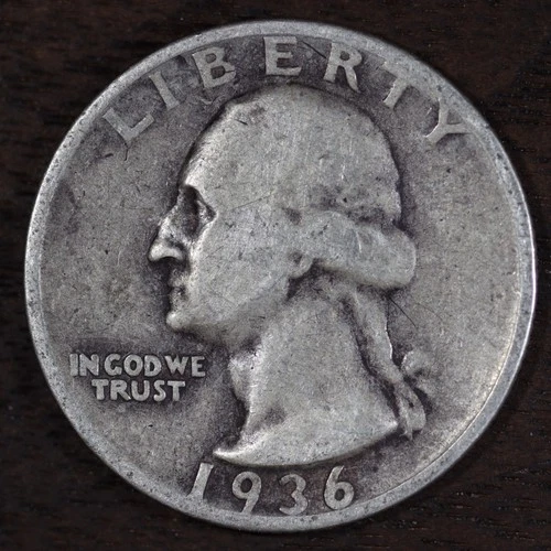 1936 S • Washington Quarter 25C - VG/F++++ *Better Date* - 90% Silver USA #16