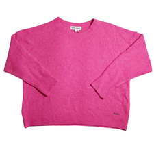 DKNY Women's Size L Pink Stretch Long Sleeve Warm Comfort Sweater FREE S H NEW