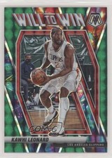 2020-21 Panini Mosaic Will to Win Green Mosaic Prizm Kawhi Leonard #3 0fn0