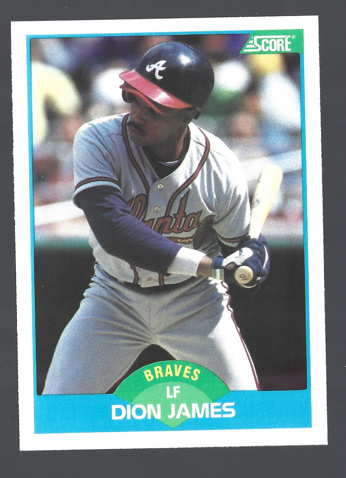 1989 Score Dion James #163 Atlanta Braves Baseball Card MLB