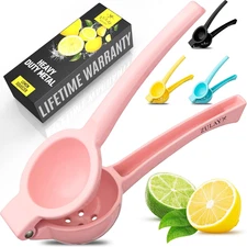 Zulay Premium Quality Metal Lemon Squeezer, Citrus Juicer, Manual Press for Extr