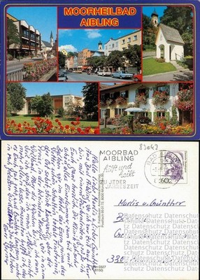 Postcard Bad Aibling multi-picture card with 5 views 1996
