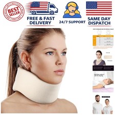 Adjustable Soft Foam Cervical Collar, 2.5" Depth - Ideal Neck Support for Sleep