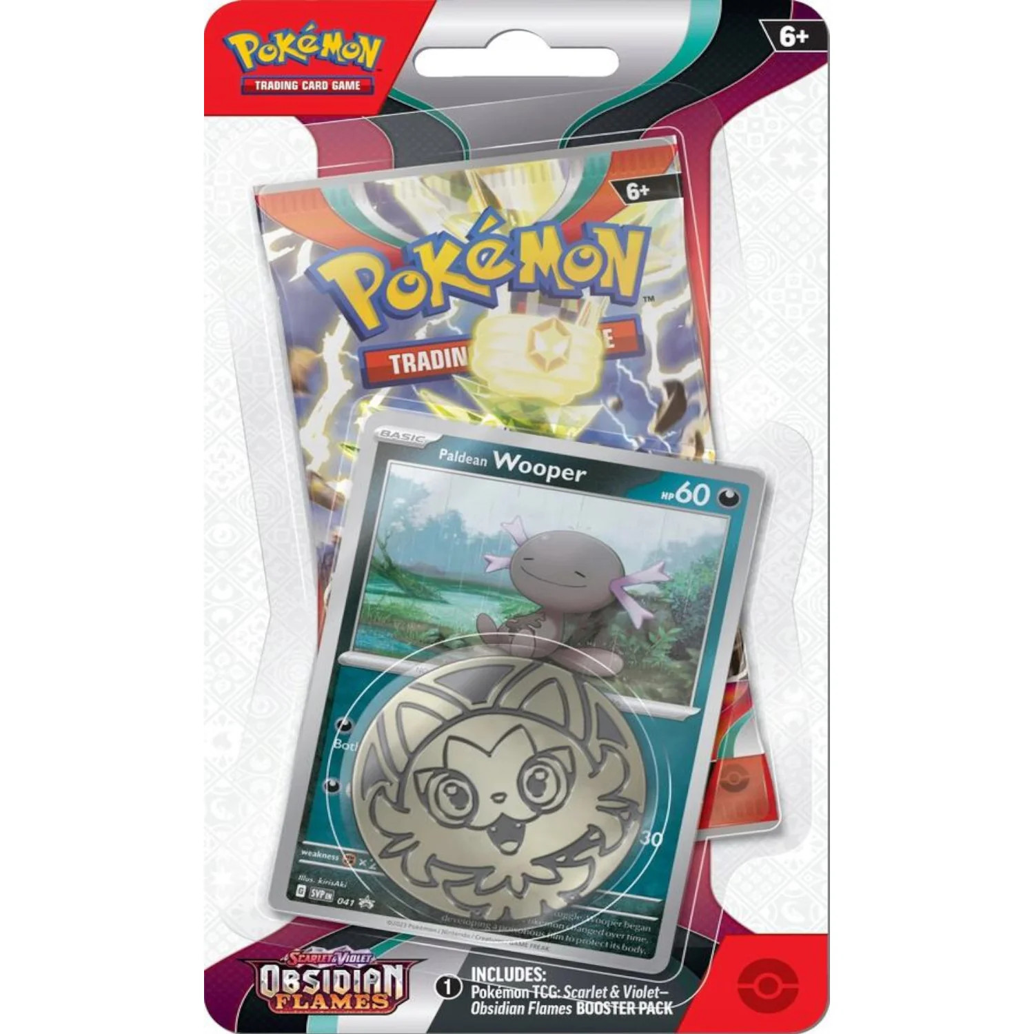 Wooper Checklane Blister Pack Pokemon Obsidian Flames trading card — raw and PSA graded price guide