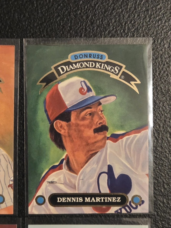 Lote de 4 cartas Donruss Diamond Kings 1991 Fred McGriff Scott Erickson D Martínez Foto 4 de 4