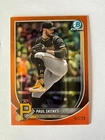 2025 Bowman Chrome Paul Skenes True Orange Refractor SP #07/25 Baseball Card #30