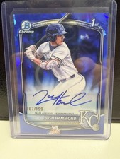 2025 Bowman Draft Chrome 1st Josh Hammond Royals SAPPHIRE Refractor AUTO 167/199