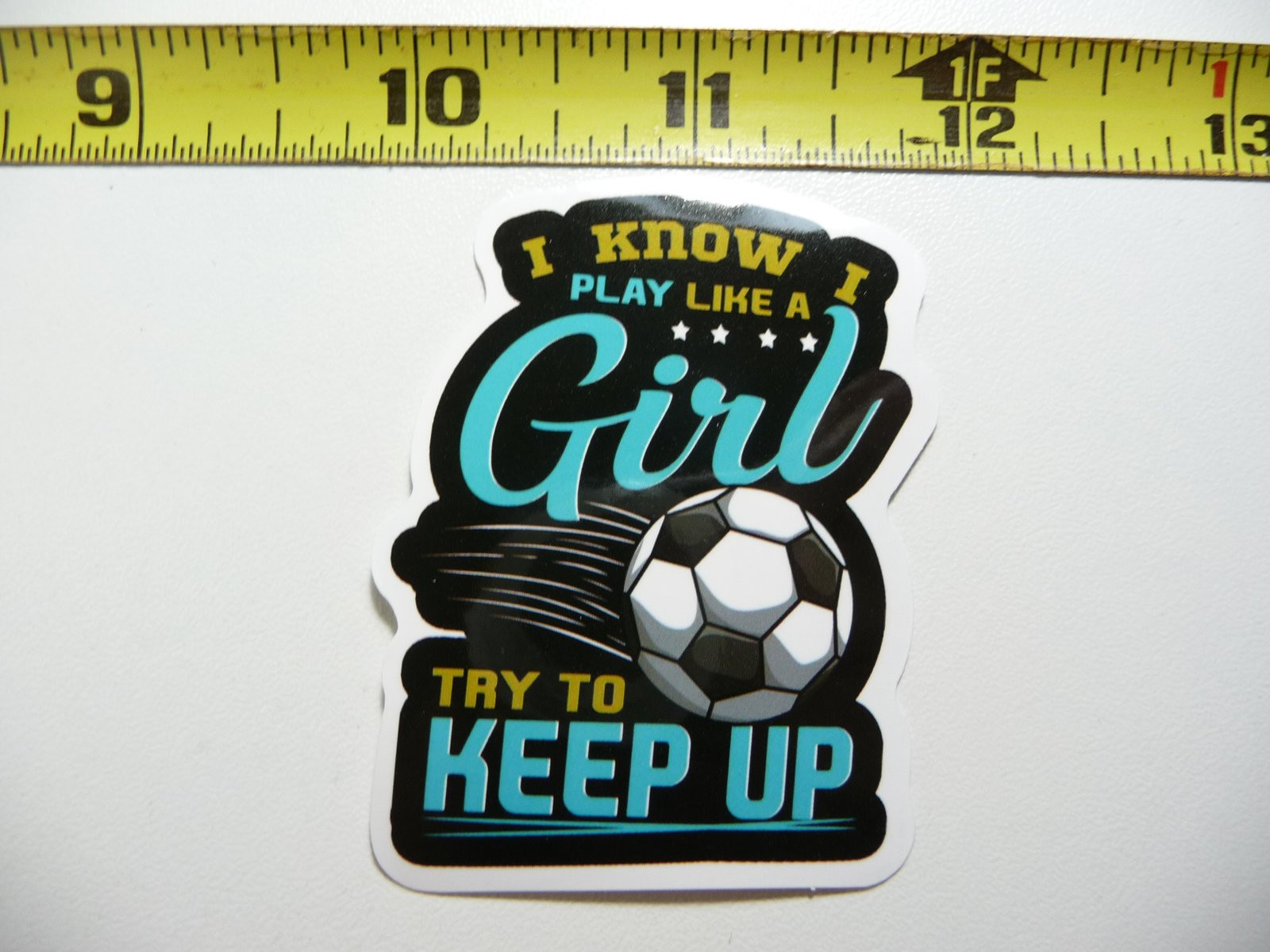Girl Soccer Keep Up Decal Sticker for School Team Match Sports Game