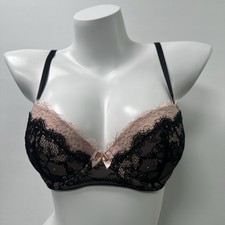 Adore Me Emanuelly Black Push Up Balconette Lace Contour Bra Women  s Size 36A