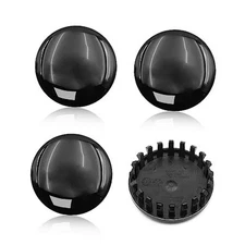 4PCS Set Custom Glossy Black 3.25" 83mm Hubcaps for Tahoe Suburban Silverado 