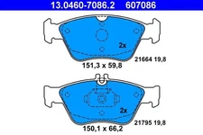For ATE 13.0460-7086.2 brake pad set, disc brake