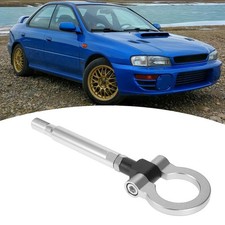 Front Bumper Trailer Towing Tow Hook Screw For Subaru Impreza Wrx Silver Tone