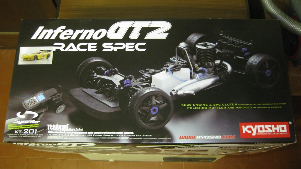KYOSHO INFERNO GT2 RACE SPEC CORVETTE 1/8 GP 4WD NITRO Readyset RTR - Immagine 2 di 4
